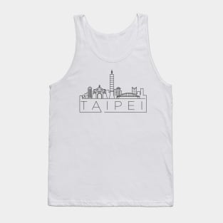 Taipei Minimal Skyline Tank Top